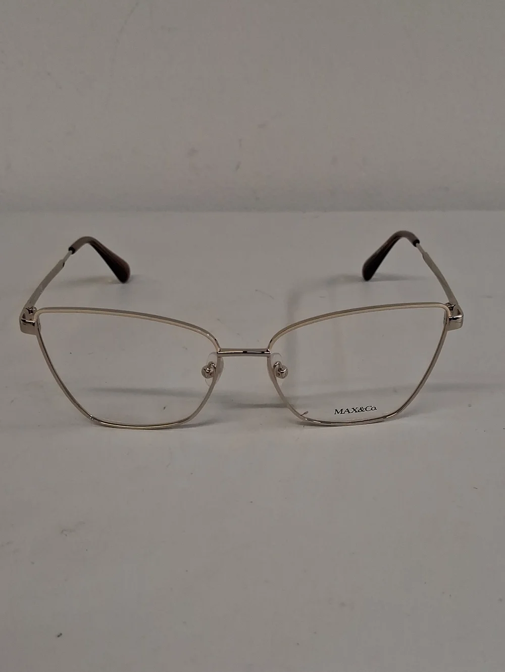 NWOT Womens Rxable Max & Co. MO5035 032 Silver Gold Tone Eyeglass Frames